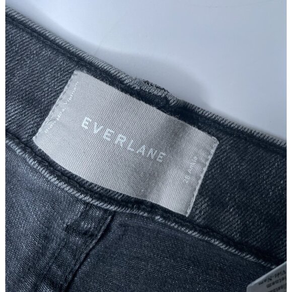 Everlane Women’s Ankle Jeans Black High Waist Straight 28 - Picture 4 of 8